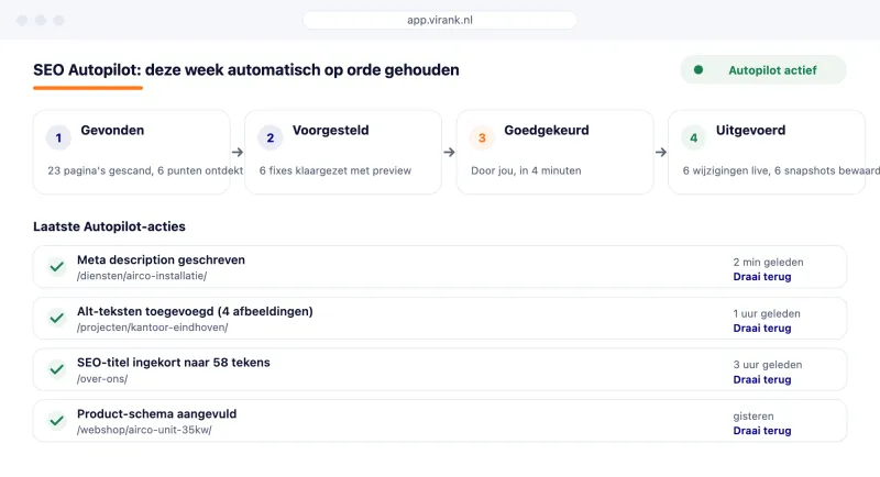 Verbeteringen op de autopilot